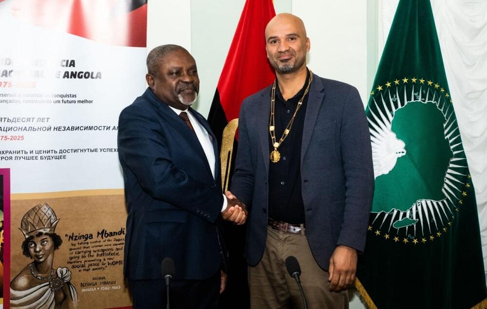 Посол Республики Ангола Аугушту да Силва Кунья и руководитель проекта индустриально-образовательного партнерства со странами Африки НИТУ МИСИС Масамба Ках